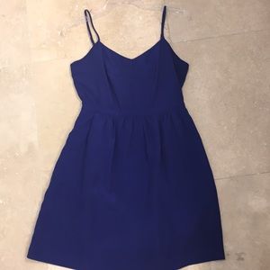 JCrew spaghetti strap blue dress